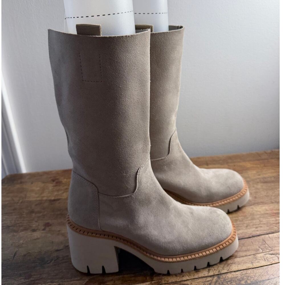 Pedro Garcia Mid Calf Suede Platfrom Boots size 38 $795